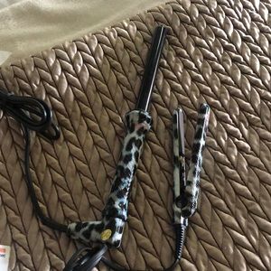 PYT Curler and Mini Flat Iron for Bangs